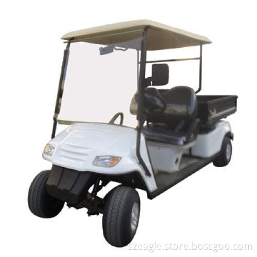 Electric Utility Golf Car, 2-seater, for Street Legal in USA, with Cargo Box or Flat Bed